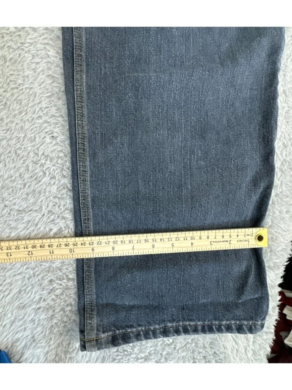 Carhartt Mens Relaxed Fit Blue Denim Jeans 42x32 Classic Workwear Durable USA
